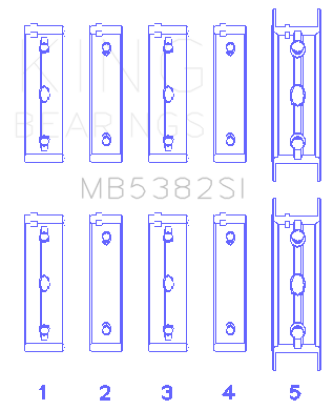 King Engine Bearings Subaru EJ20/EJ22/EJ25 (Incl. Turbo) (Size 0.05) Main Bearing Set