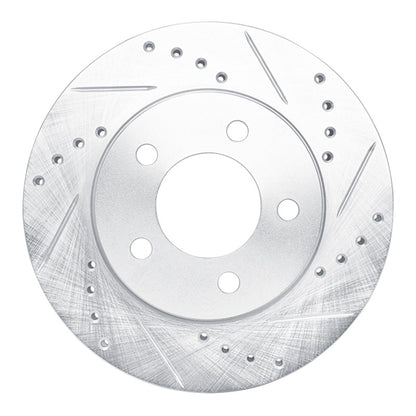 R1 Concepts R1 70-93 Ford Taurus (Excl SHO) Front Right Drilled & Slotted Silver Brake Rotor
