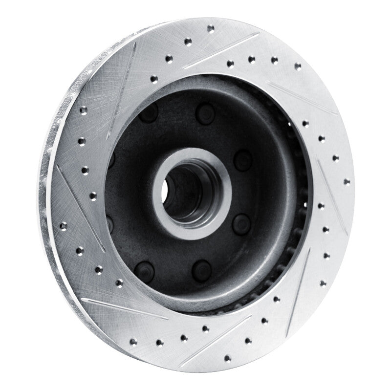 R1 Concepts R1 80-85 Ford F-250 2WD (Excl Super Duty) Front Right Drilled & Slotted Silver Brake Rotor