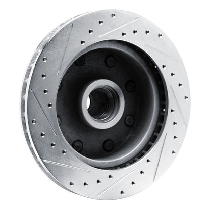R1 Concepts R1 80-85 Ford F-250 2WD (Excl Super Duty) Front Right Drilled & Slotted Silver Brake Rotor