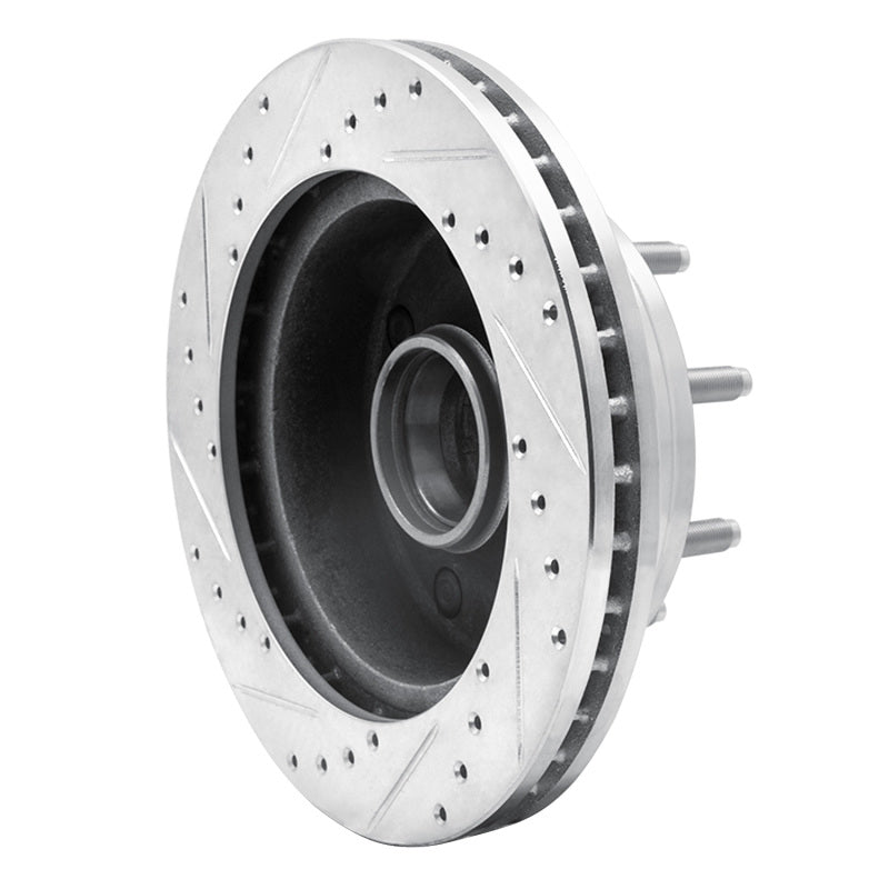 R1 Concepts R1 80-85 Ford E-350 Econoline Club Wagon Front Right Drilled & Slotted Silver Brake Rotor