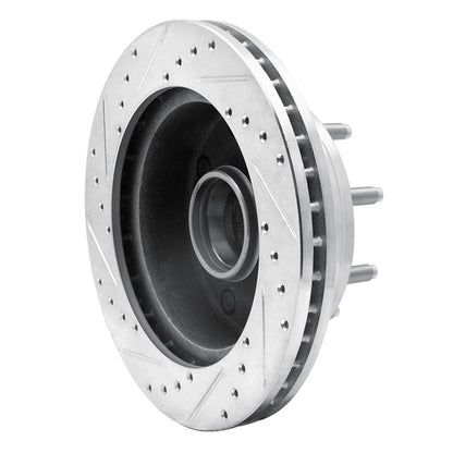 R1 Concepts R1 80-85 Ford E-350 Econoline Club Wagon Front Right Drilled & Slotted Silver Brake Rotor