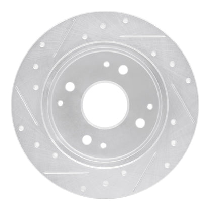 R1 Concepts R1 98-02 Acura CL Rear Right Drilled & Slotted Silver Brake Rotor