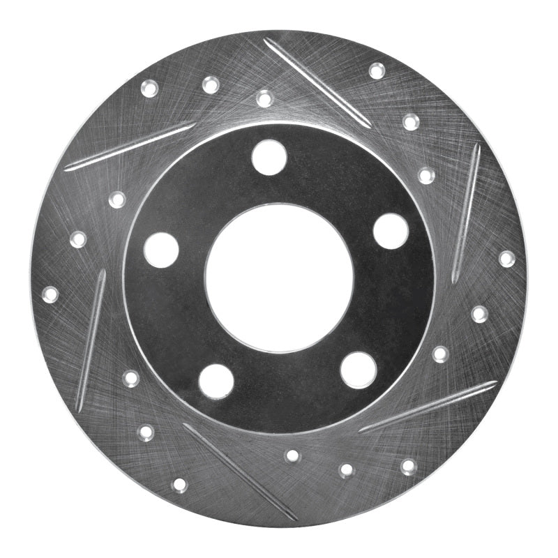R1 Concepts R1 98-01 Audi A6 Quattro Rear Right Drilled & Slotted Silver Brake Rotor