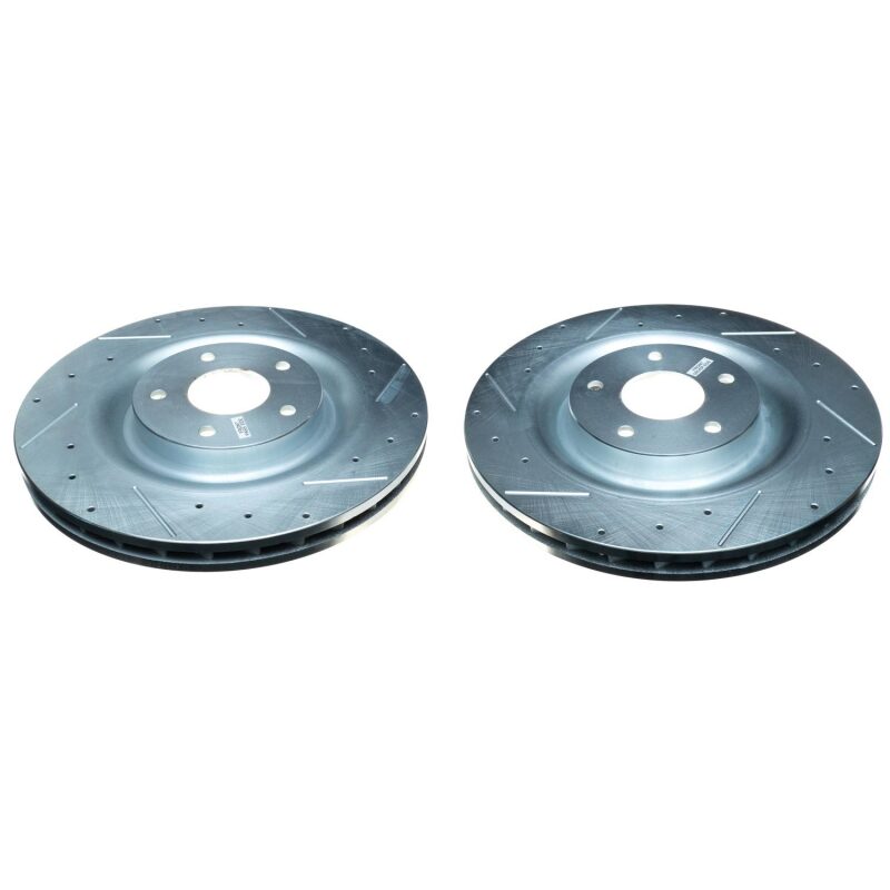 PowerStop Power Stop 06-13 Chevrolet Corvette Front Evolution Drilled & Slotted Rotors - Pair
