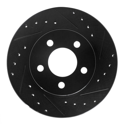 R1 Concepts R1 95-02 Ford Ranger (USA/Canada) Front Right Drilled & Slotted Black Brake Rotor