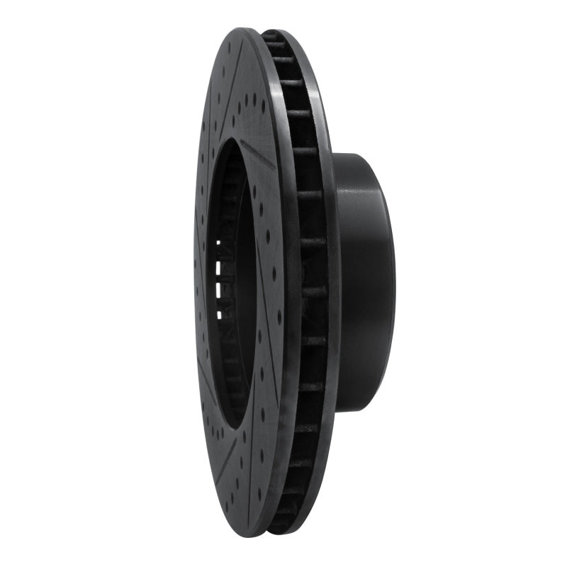 R1 Concepts R1 91-99 Mercedes-Benz S350 Front Right Drilled & Slotted Black Brake Rotor