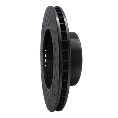 R1 Concepts R1 91-99 Mercedes-Benz S350 Front Right Drilled & Slotted Black Brake Rotor