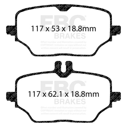 EBC 2020+ Mercedes-Benz GLE350 (SUV W167) 2.0T Greenstuff Rear Brake Pads