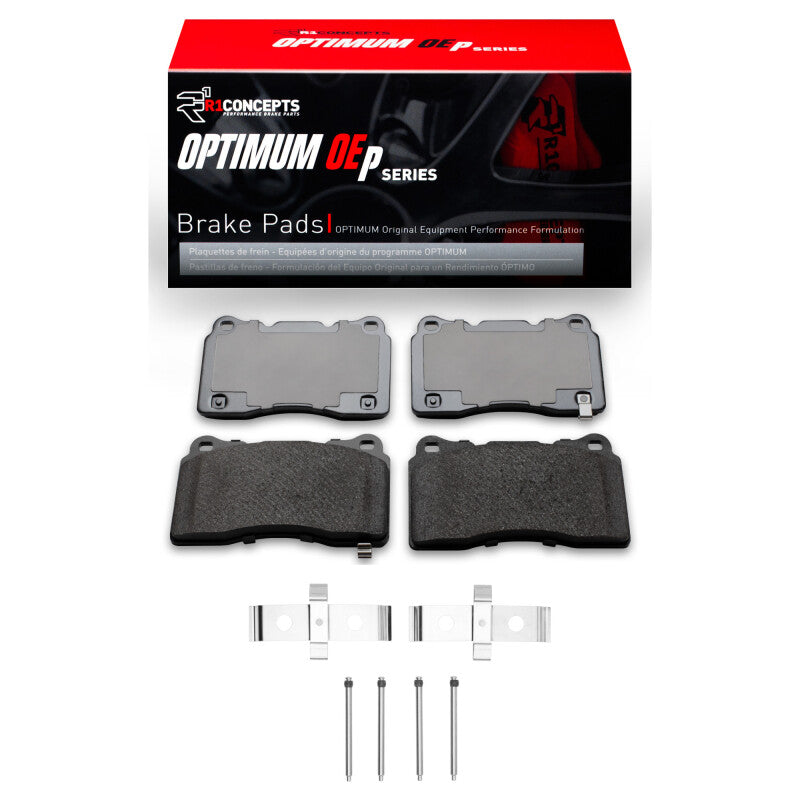 R1 Concepts R1 04-14 Ford Mustang Front Optimum OE Pads & Hardware Kit