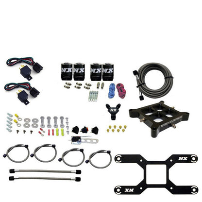 Nitrous Express 4150 Dual Stage Billet Crossbar Nitrous Kit (50-300 & 100-500HP) w/o Bottle