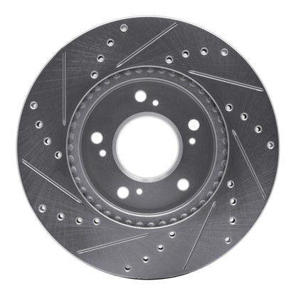 R1 Concepts R1 91-01 Acura Integra Front Right Drilled & Slotted Silver Brake Rotor