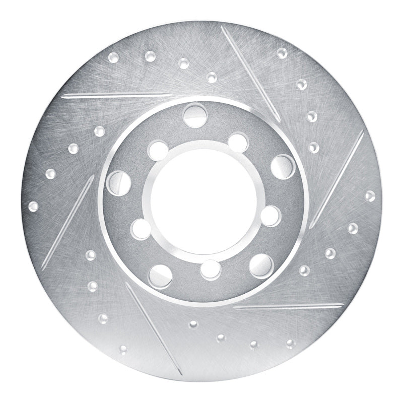 R1 Concepts R1 65-73 Mercedes-Benz 220 Front Right Drilled & Slotted Silver Brake Rotor