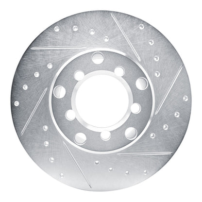 R1 Concepts R1 65-73 Mercedes-Benz 220 Front Right Drilled & Slotted Silver Brake Rotor