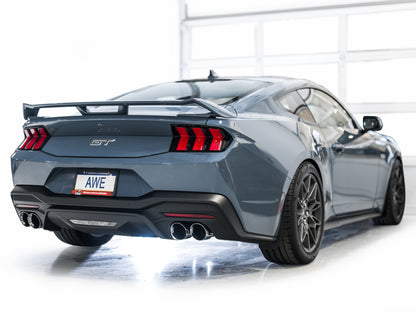 AWE Tuning AWE 2024 Ford Mustang GT Fastback S650 RWD SwitchPath Cat-Back Exhaust w/ Quad Chrome Silver Tips