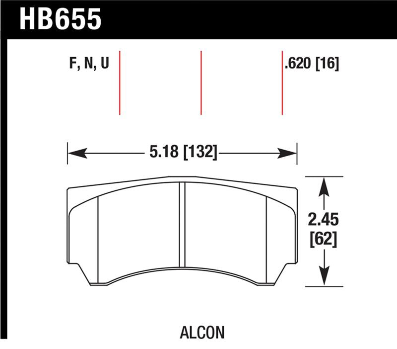 Hawk Performance Hawk Alcon RC4498X600 Street HP Plus Brake Pads