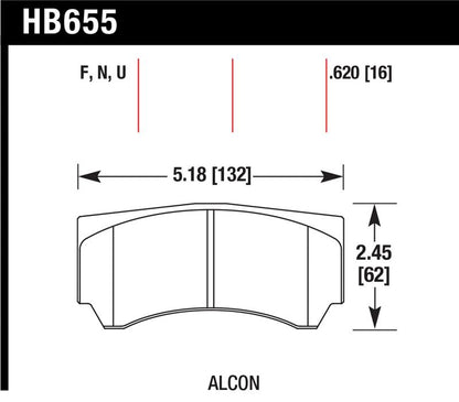 Hawk Performance Hawk Alcon RC4498X600 Street HP Plus Brake Pads