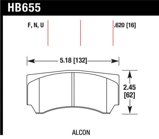 Hawk Performance Hawk Alcon RC4498X600 Street HP Plus Brake Pads