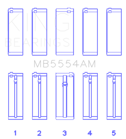 King Engine Bearings Toyota 3Sgte (Size +1.0mm) Main Bearing Set