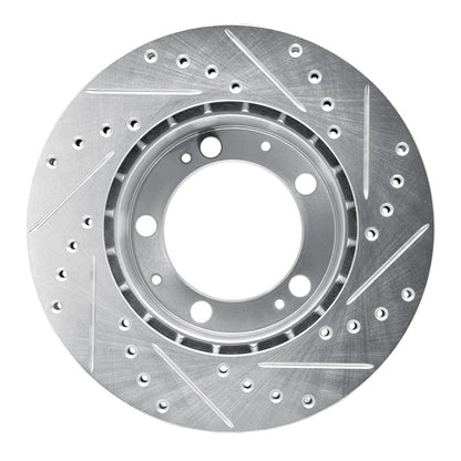 R1 Concepts R1 87-89 Porsche 944 Except Turbo Front Left Drilled & Slotted Silver Brake Rotor