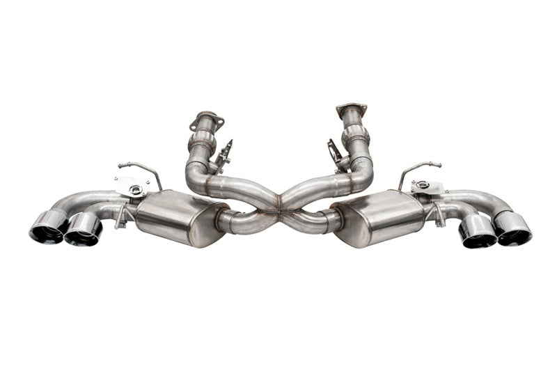 CORSA Performance Corsa 20-25 Corvette C8 3in Valved Cat-Back 4.5in Pol Quad Tips Fits Factory Perf Exhaust DeletesAFM