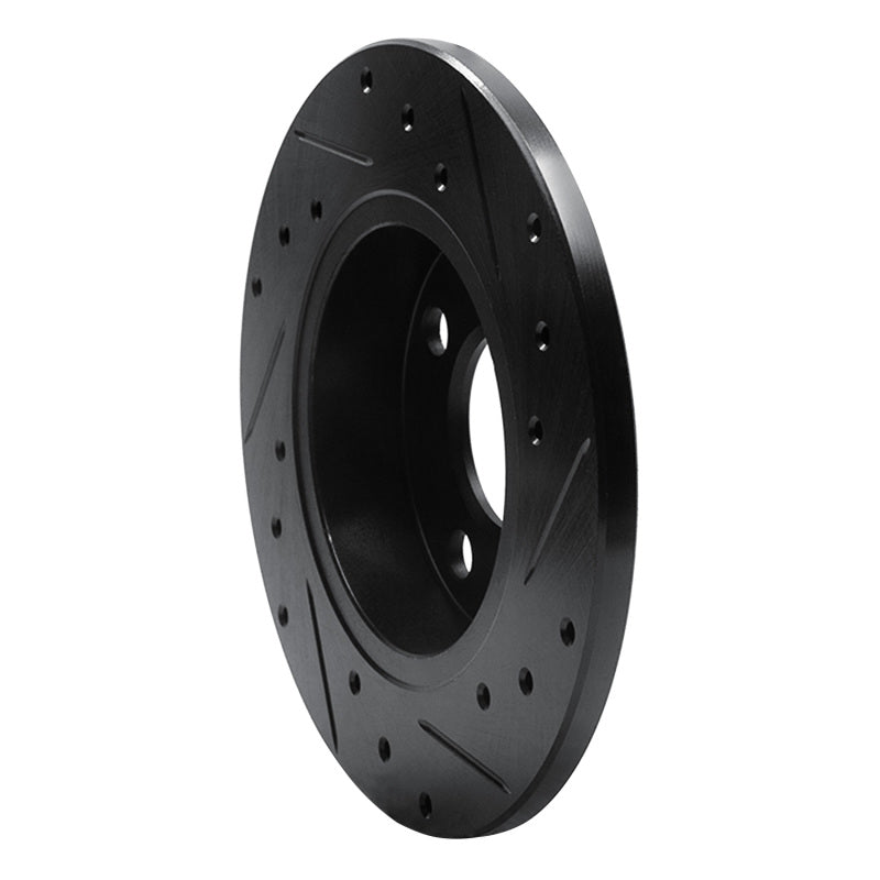 R1 Concepts R1 81-87 Renault ALLIANCE Front Left Drilled & Slotted Black Brake Rotor