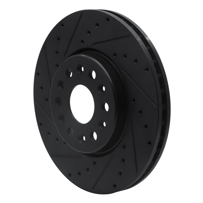 R1 Concepts R1 17-25 Buick Enclave Front Left Drilled & Slotted Black Brake Rotor