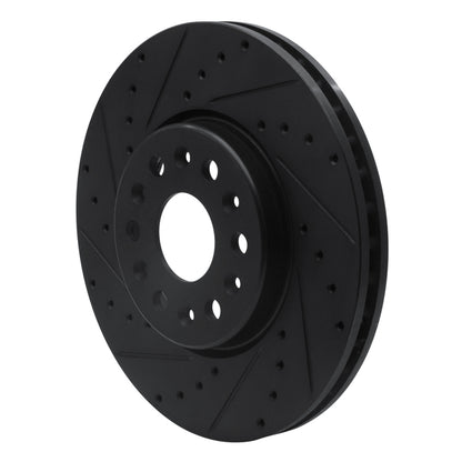 R1 Concepts R1 17-25 Buick Enclave Front Left Drilled & Slotted Black Brake Rotor