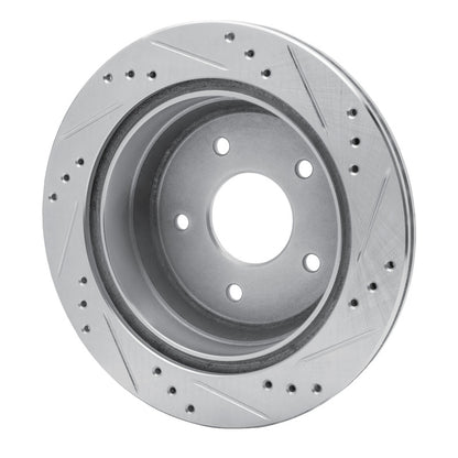 R1 Concepts R1 98-05 Chevrolet Blazer Rear Left Drilled & Slotted Silver Brake Rotor