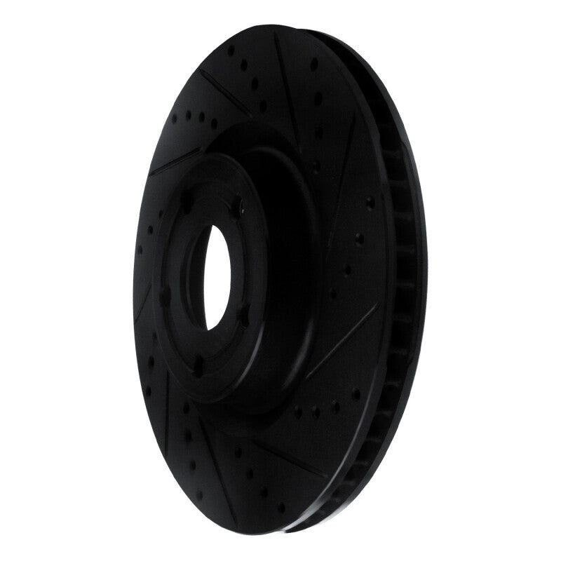 R1 Concepts R1 20-25 Ford BRONCO Sport Front Right Drilled & Slotted Black Brake Rotor
