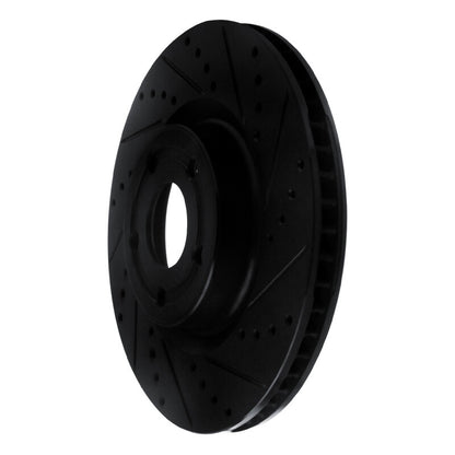 R1 Concepts R1 20-25 Ford BRONCO Sport Front Right Drilled & Slotted Black Brake Rotor