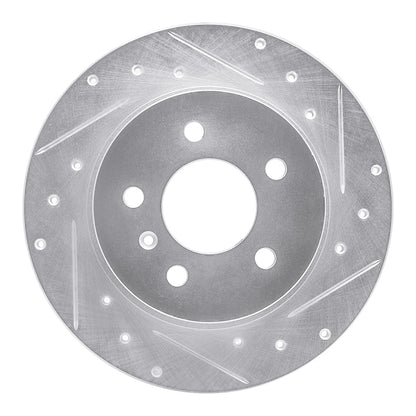 R1 Concepts R1 06-11 Buick Lucerne Rear Right Drilled & Slotted Silver Brake Rotor