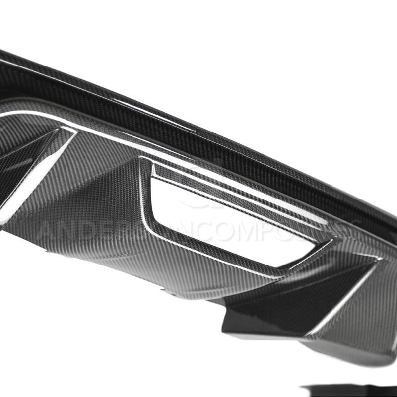 Anderson Composites 2018 Ford Mustang GT Type-OE Carbon Fiber Quad Tip Rear Diffuser