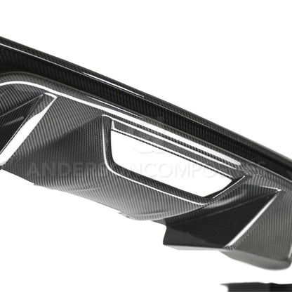 Anderson Composites 2018 Ford Mustang GT Type-OE Carbon Fiber Quad Tip Rear Diffuser