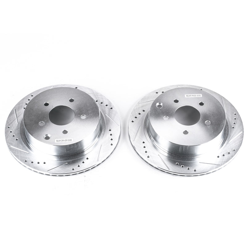 PowerStop Power Stop 03-12 Infiniti FX35 Rear Evolution Drilled & Slotted Rotors - Pair