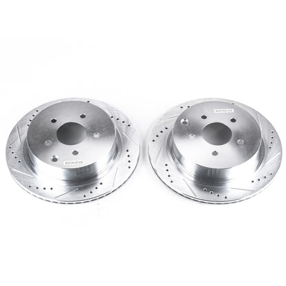 PowerStop Power Stop 03-12 Infiniti FX35 Rear Evolution Drilled & Slotted Rotors - Pair
