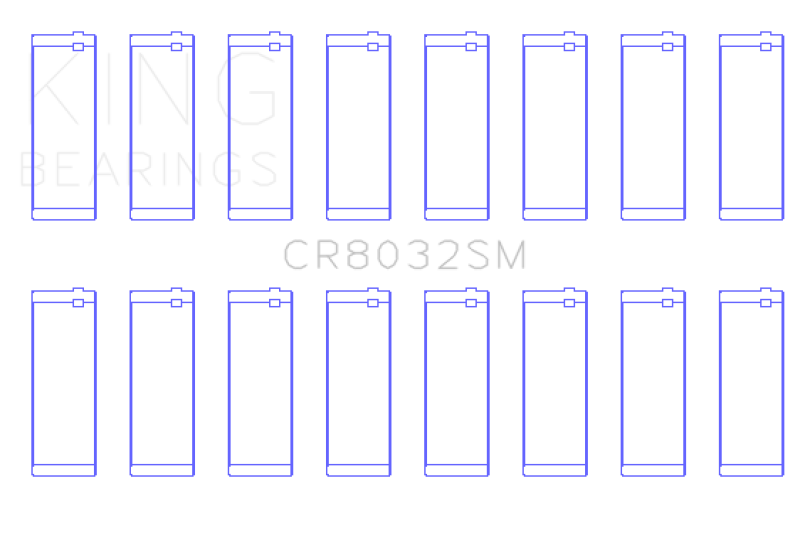 King Engine Bearings Chrysler 345/ 370 16V (Size 0.75) Connecting Rod Bearing Set