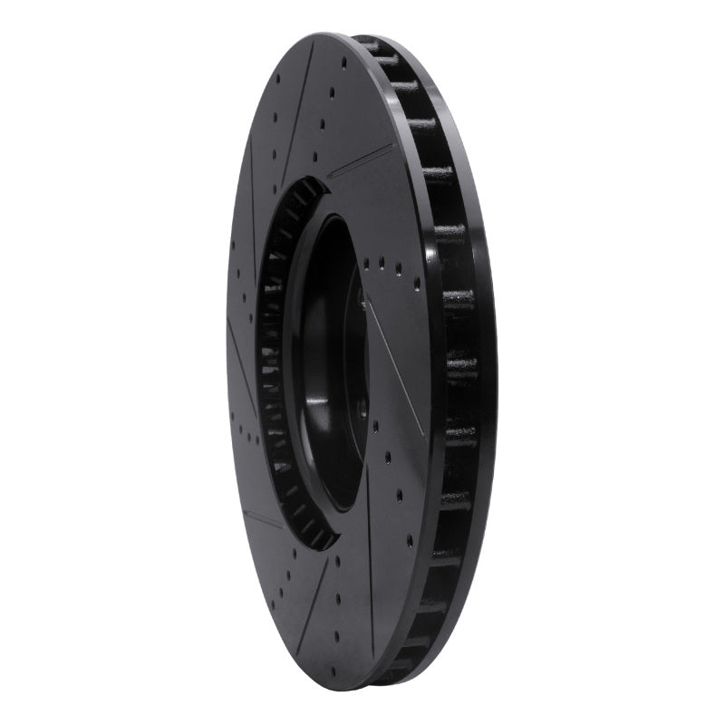 R1 Concepts R1 2010-2017 Land Rover Range Rover Sport Front Right Drilled & Slotted Black Brake Rotor