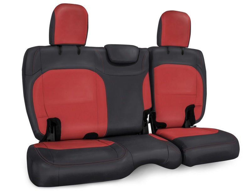 PRP Seats PRP 2018+ Jeep Wrangler JLU/4 door Rear Bench Cover with Cloth Interior - Black/Red