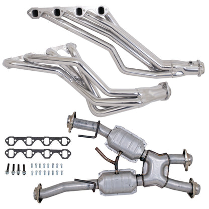 BBK 79-93 Ford Mustang 5.0L 1-5/8 Long Tube Headers w/High Flow Catted X-Pipe (Silver Ceramic)