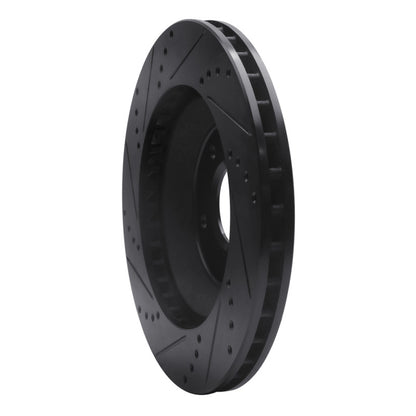 R1 Concepts R1 88-96 Chevrolet Corvette Left Front Drilled & Slotted Black Brake Rotor