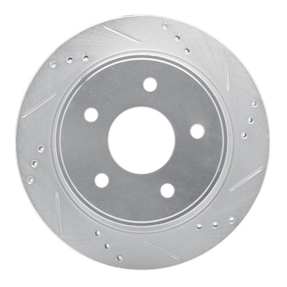 R1 Concepts R1 97-05 Chevrolet Blazer Rear Right Drilled & Slotted Silver Brake Rotor