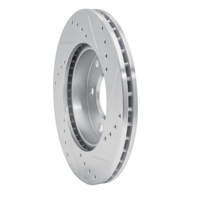 R1 Concepts R1 87-93 Mercedes-Benz 190D Front Left Drilled & Slotted Silver Brake Rotor