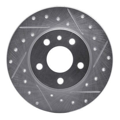 R1 Concepts R1 91-95 Alfa Romeo 164 Rear Right Drilled & Slotted Silver Brake Rotor