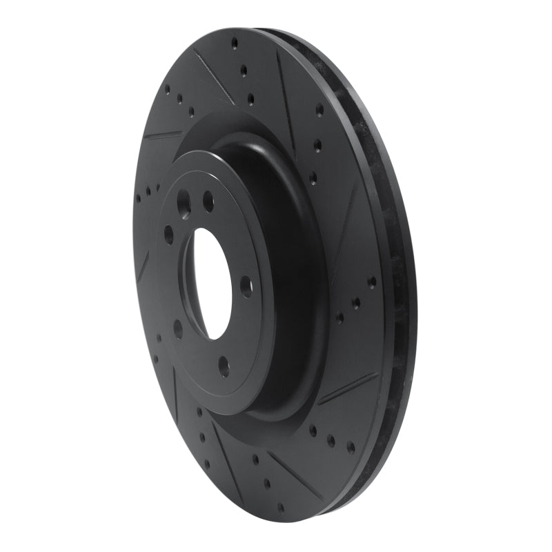 R1 Concepts R1 14-24 Land Rover Range Rover Sport Rear Right Drilled & Slotted Black Brake Rotor
