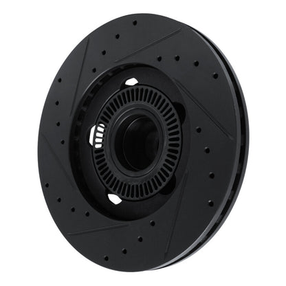 R1 Concepts R1 06-12 Ford Ranger (Mexico) Front Right Drilled & Slotted Black Brake Rotor