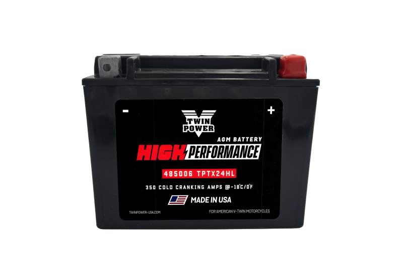 TwinPower Twin Power YTX-24HL High Performance Battery Replaces H-D 66010-82A Made in USA 350 CCA