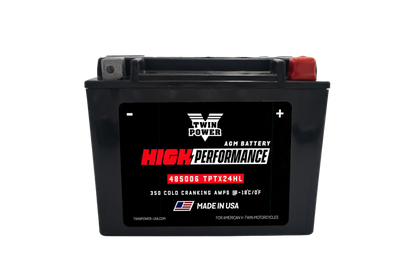 TwinPower Twin Power YTX-24HL High Performance Battery Replaces H-D 66010-82A Made in USA 350 CCA