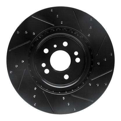 R1 Concepts R1 12-18 Mercedes-Benz ML350 Front Left Drilled & Slotted Black Brake Rotor