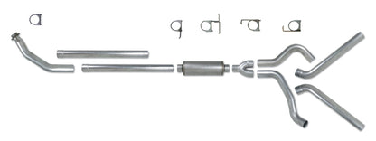Diamond Eye Performance Diamond Eye KIT 4in Turbo Back DUAL AL: 94-02 DODGE CUMMINS 5.9L